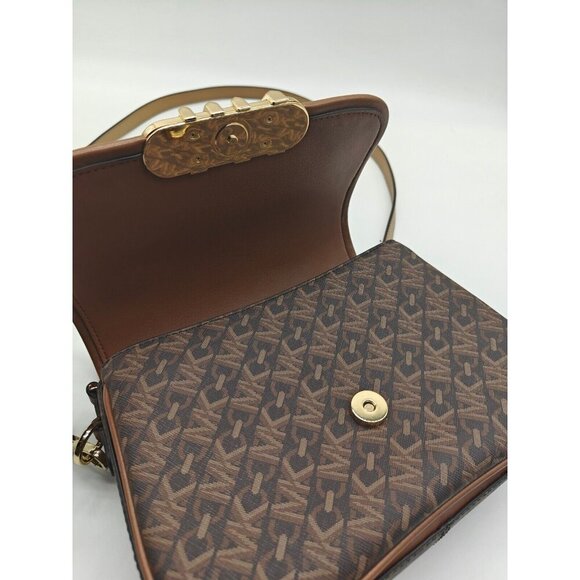 MICHAEL KORS Parker logo monogram faux-leather small crossbody - Brown(Modified) - Picture 5 of 12